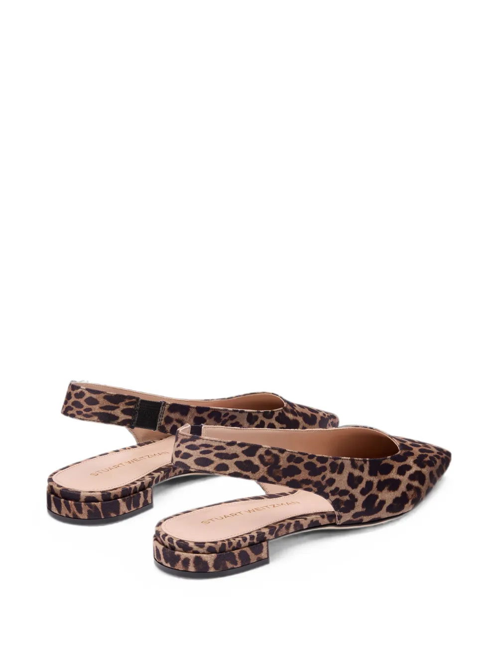 Stuart Weitzman Stassi leopard-print slingback pumps Bruin