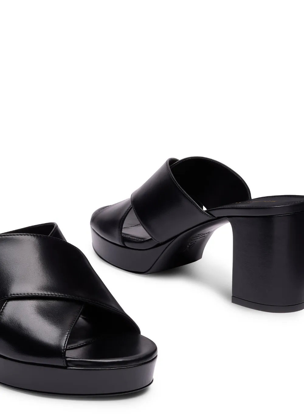 Stuart Weitzman Dayna crossover-straps platform sandals Zwart