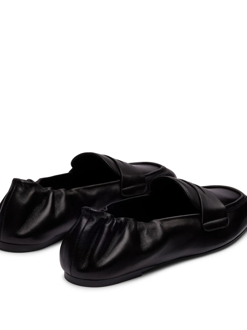 Stuart Weitzman Bryant ruched loafers Zwart