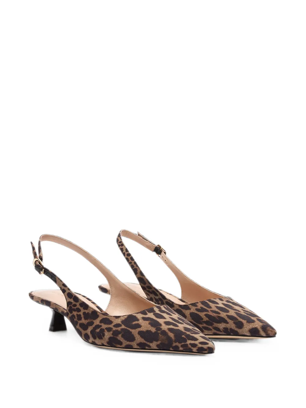Stuart Weitzman Stuart Sculpt leopard-print slingback pumps Bruin