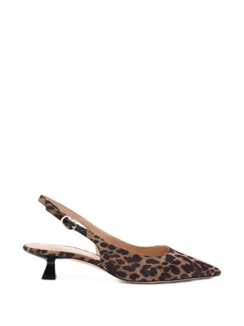 Stuart Weitzman Stuart Sculpt leopard-print slingback pumps
