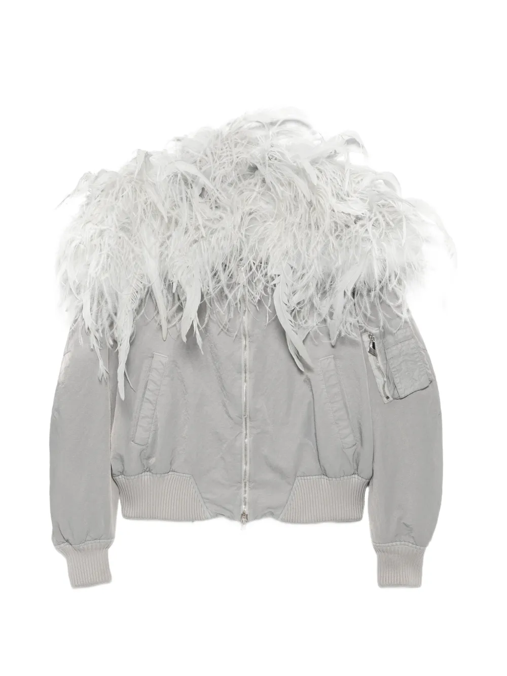The Attico Superattico10 feather bomber jacket - Grau