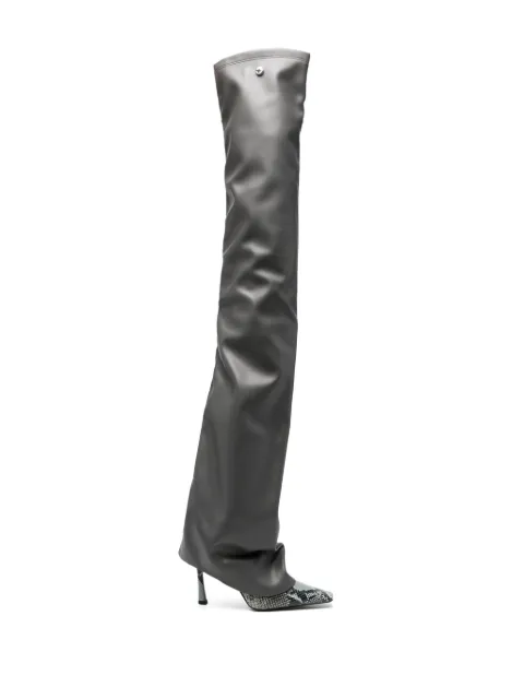 The Attico Robin snakeskin-effect boots