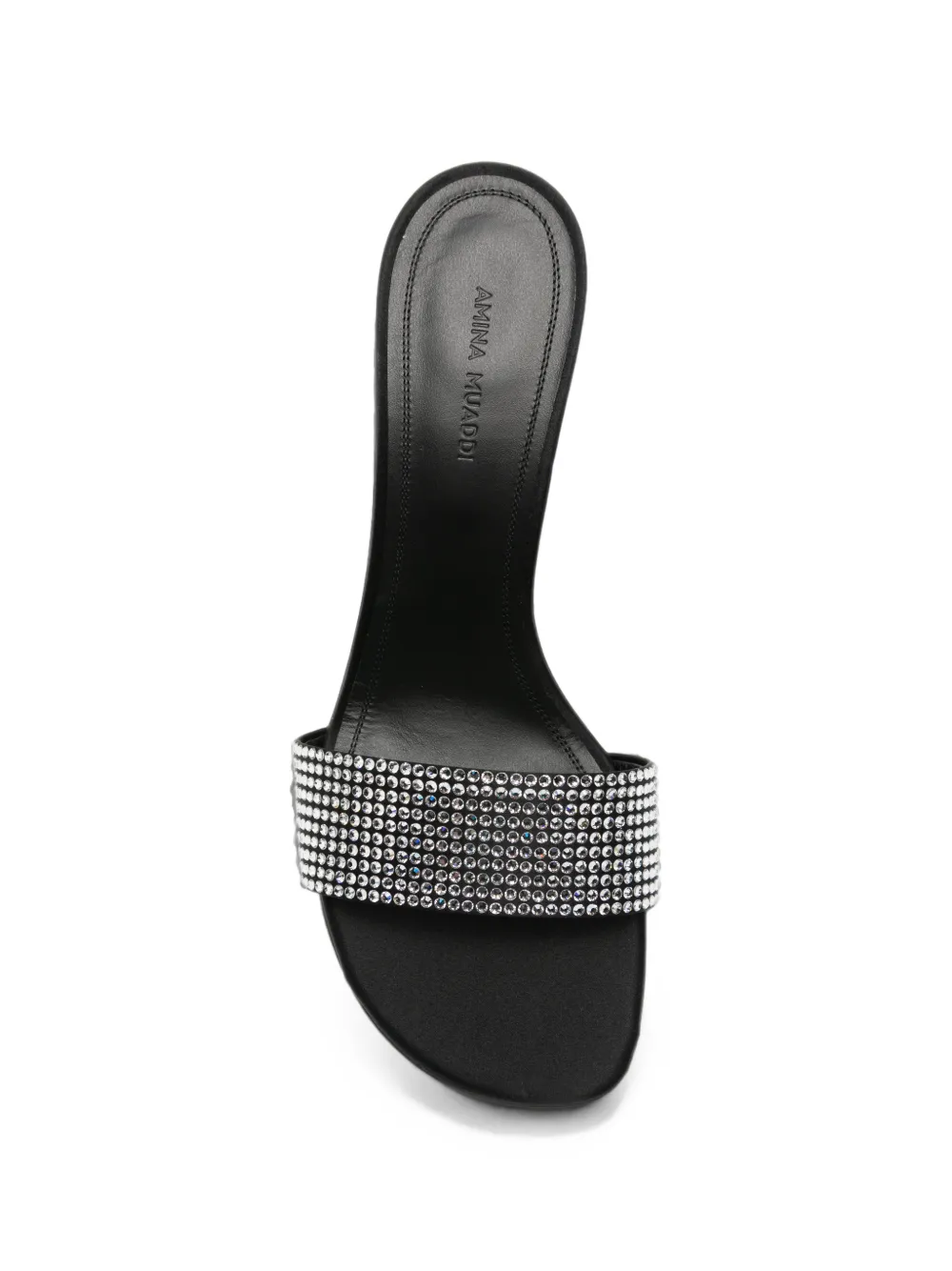 Amina Muaddi Andreea crystal-embellished sandals Zwart