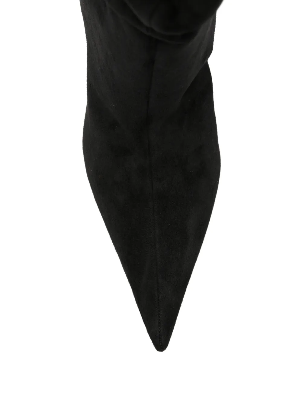 Amina Muaddi Anok slouched suede boots Zwart