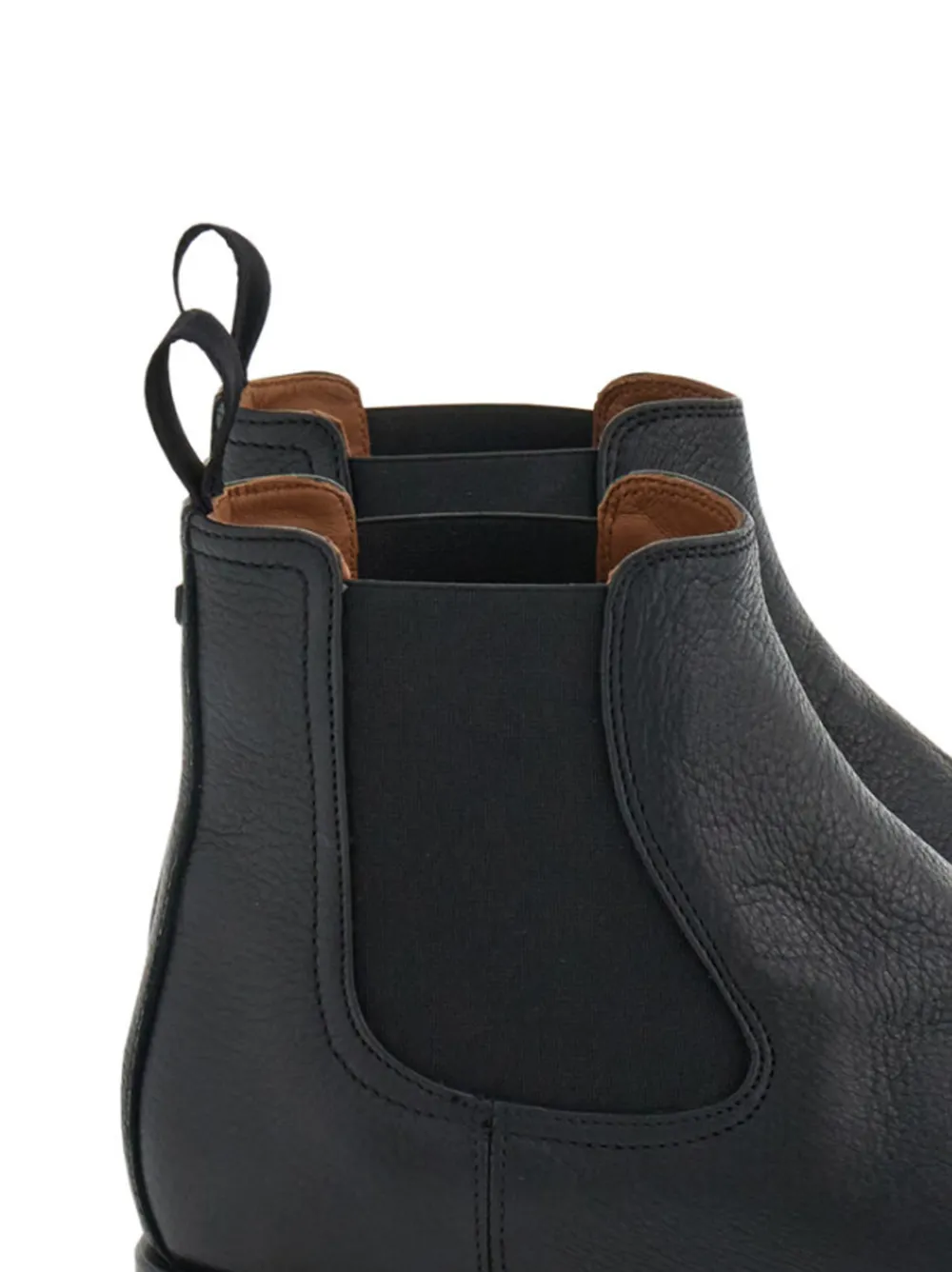Ferragamo grained leather ankle boots Zwart