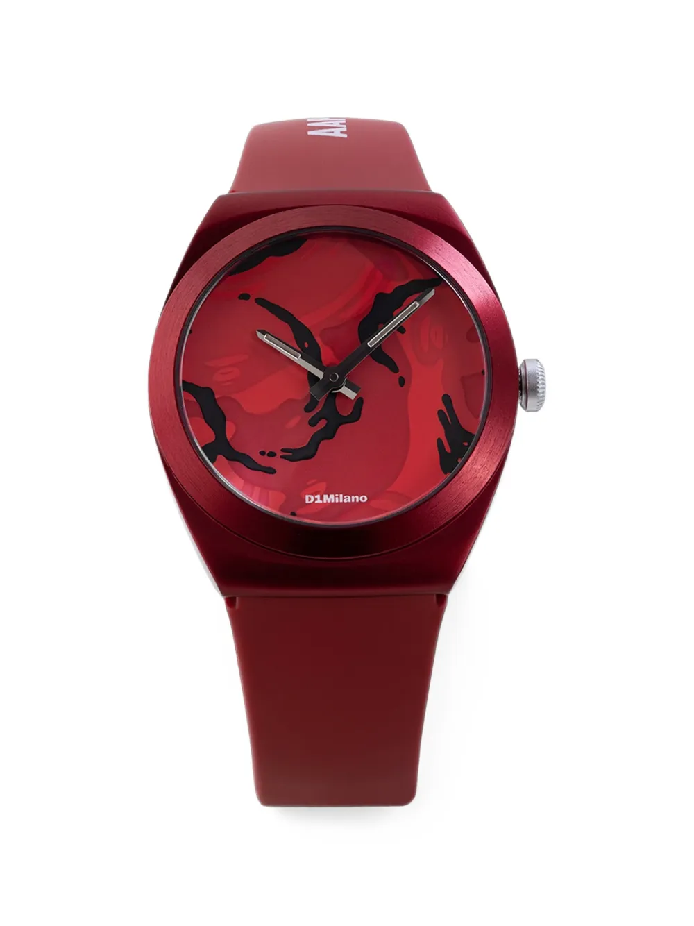 D1 Milano x AAPE Orologio rotondo 34mm - Rosso