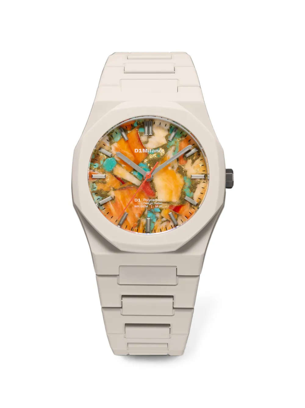 D1 Milano Polycarbon Mosaic Essence 37mm watch - Arancione
