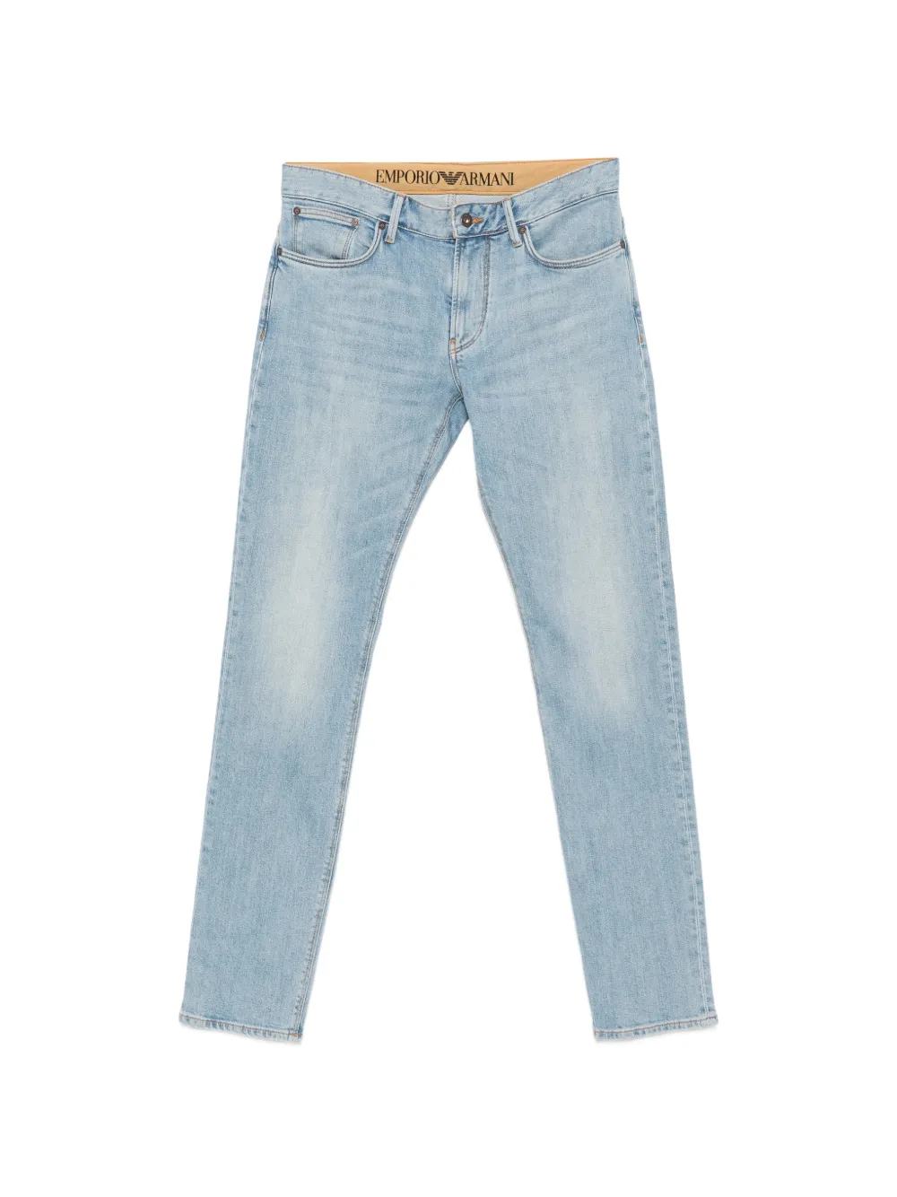 Emporio Armani logo-plaque slim-fit jeans