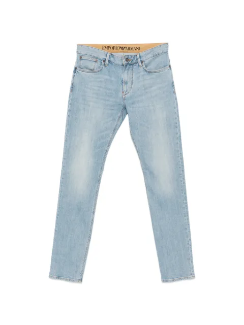 Emporio Armani logo-plaque slim-fit jeans