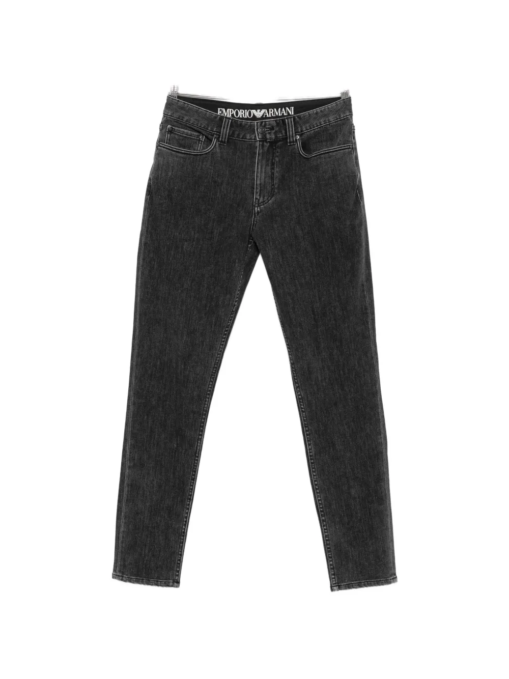 Emporio Armani logo-plaque straight-leg jeans - Nero