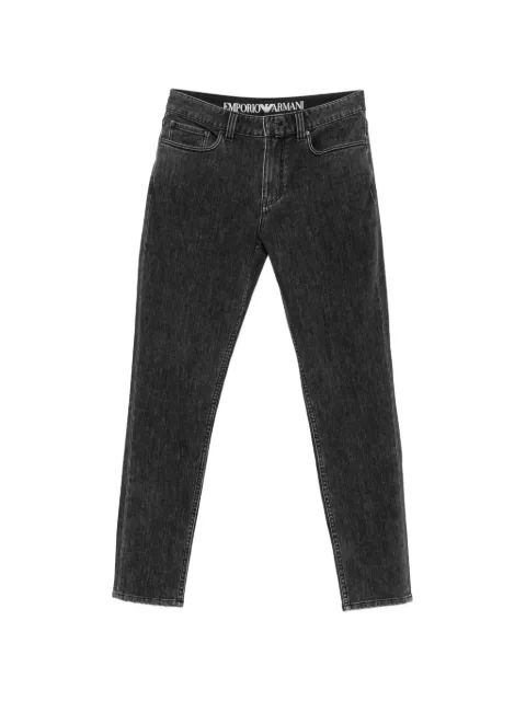 Emporio Armani logo-plaque straight-leg jeans