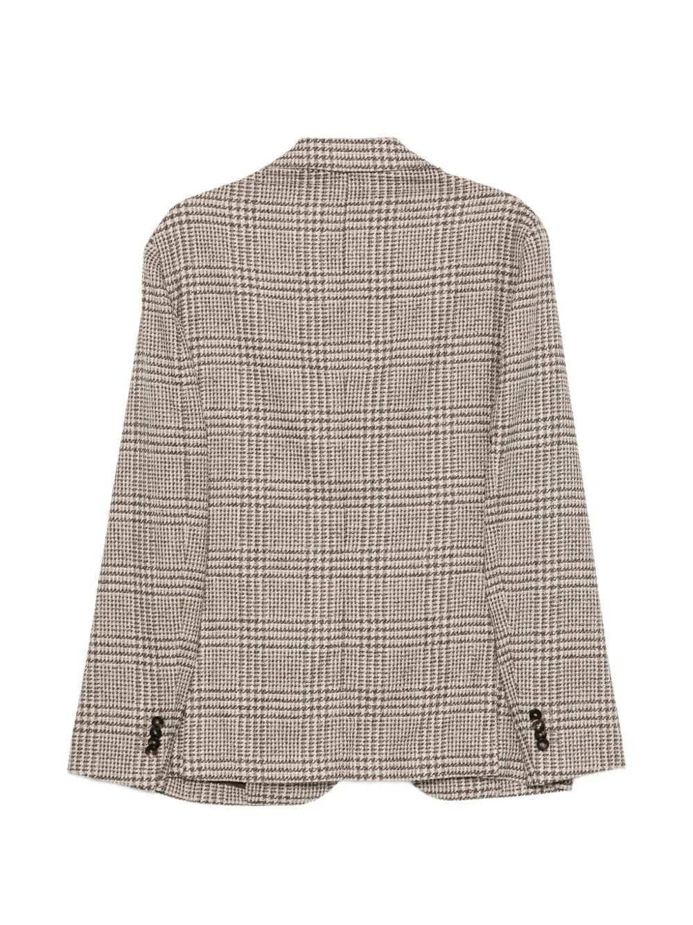 LUIGI BIANCHI MANTOVA Prince of Wales geruite blazer Beige