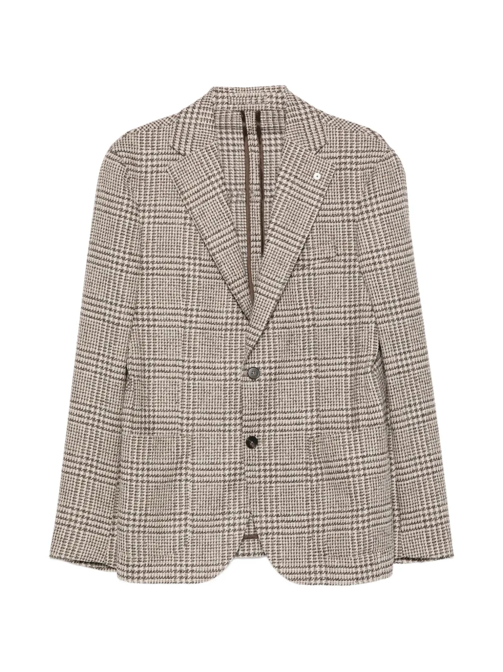 LUIGI BIANCHI MANTOVA Prince of Wales check blazer - Toni neutri