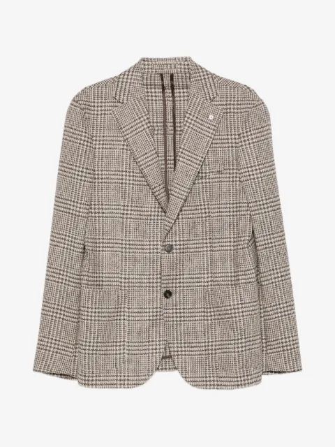 LUIGI BIANCHI MANTOVA Prince of Wales check blazer