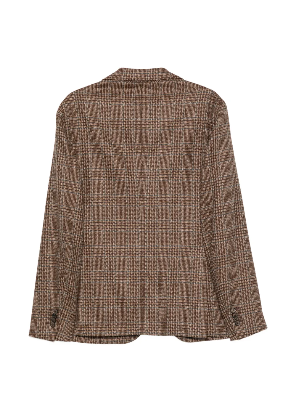 LUIGI BIANCHI MANTOVA Prince of Wales geruite blazer Bruin
