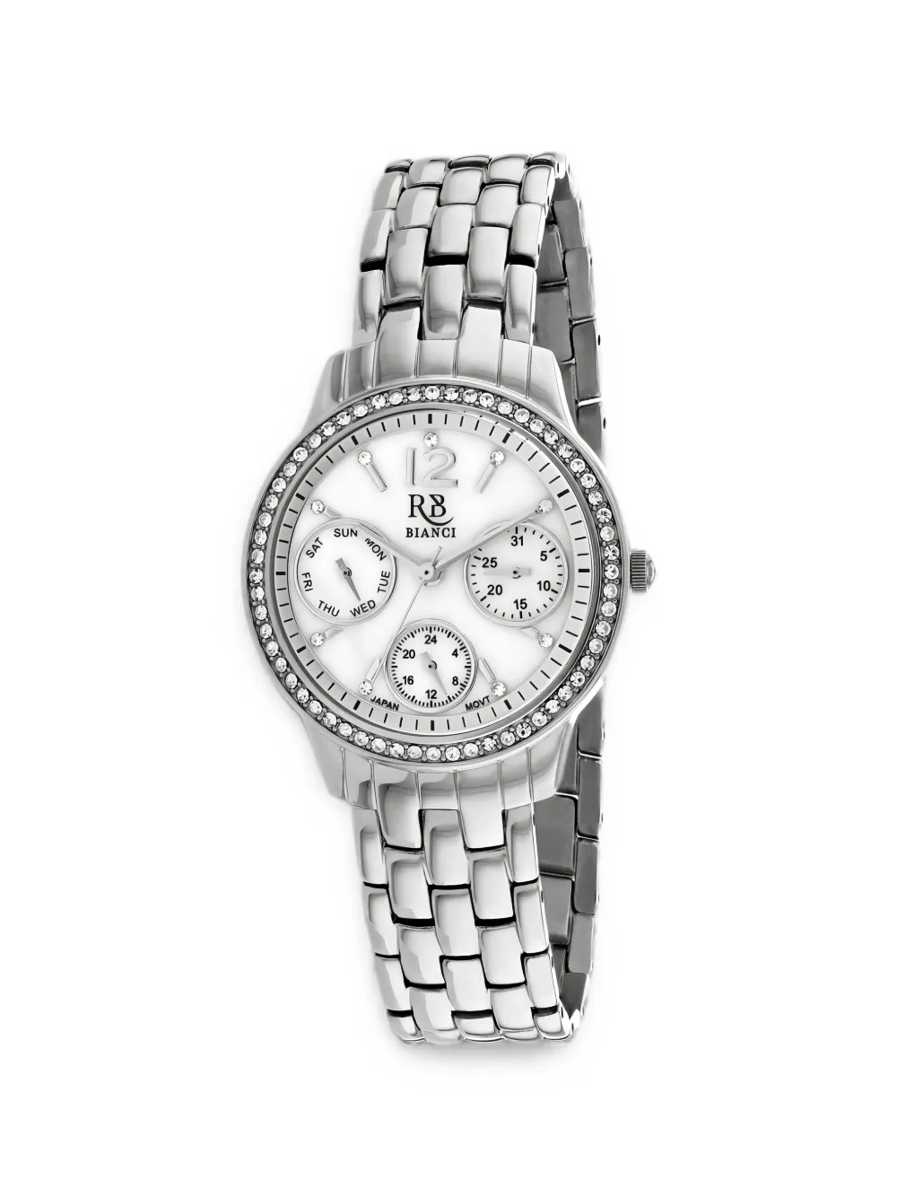 Roberto Bianci Valentini crystal-bezel 16mm watch - Weiß