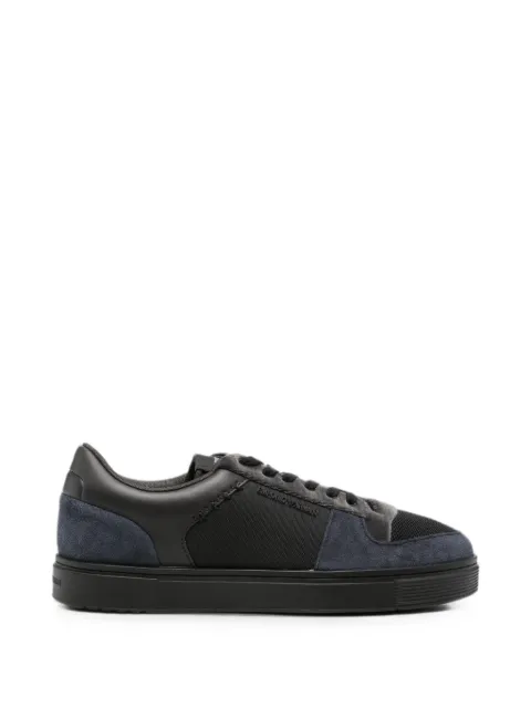 Emporio Armani panelled lace-up sneakers