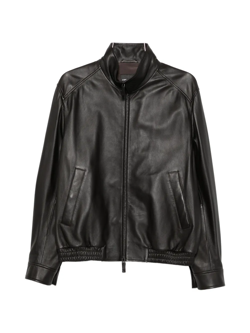 Emporio Armani high-neck zip-up jacket - Nero
