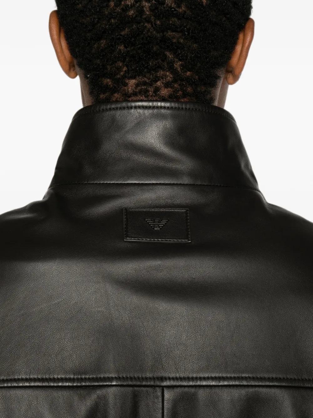 Emporio Armani Jack met hoge hals Zwart