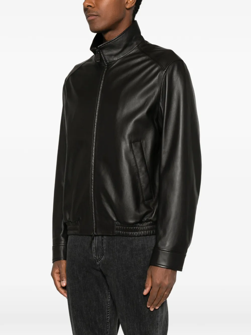 Emporio Armani Jack met hoge hals Zwart