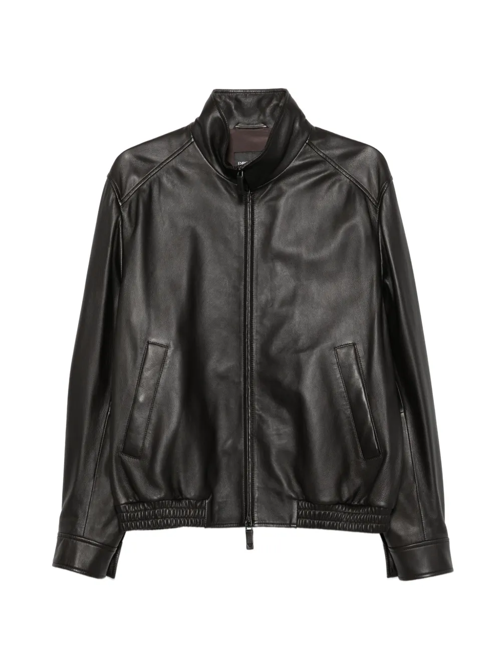 Emporio Armani high-neck zip-up jacket - Nero