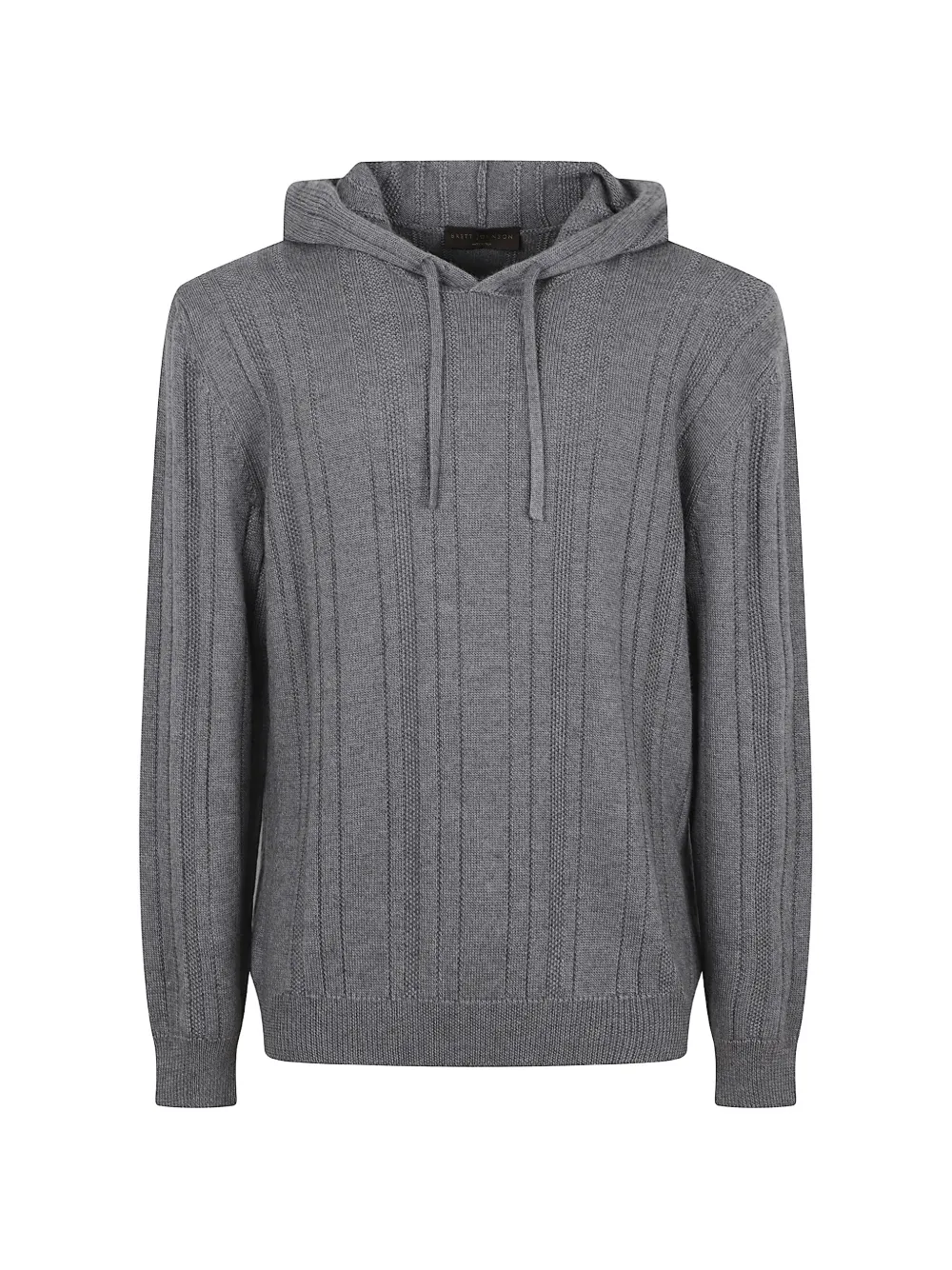 Brett Johnson ribbed-knit drawstring hoodie