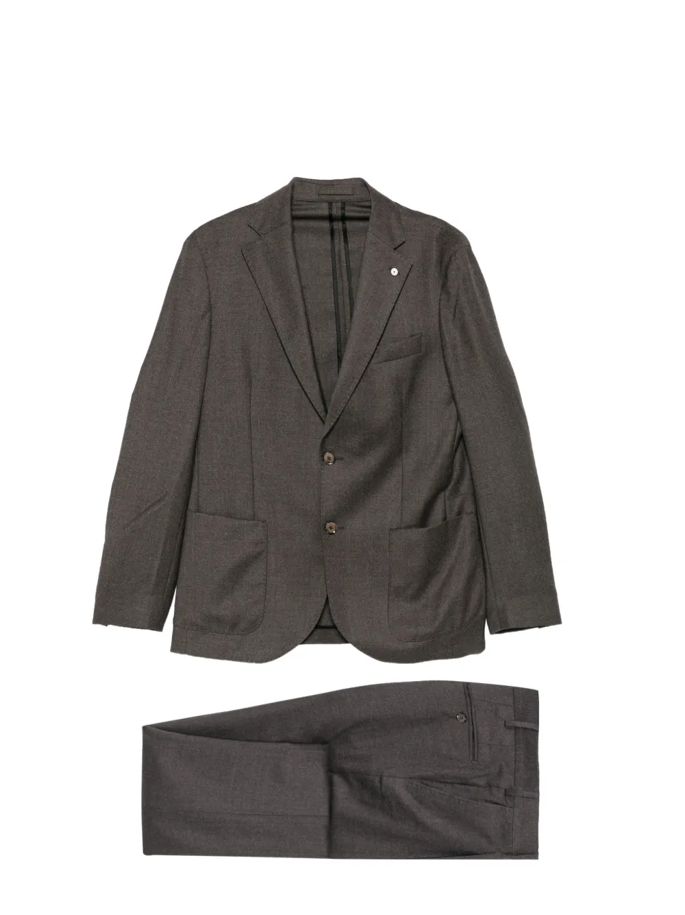 LUIGI BIANCHI MANTOVA single-breasted notched-lapels suit - Grigio