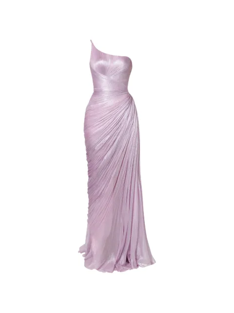 Iris Serban Penelope one-shoulder draped gown