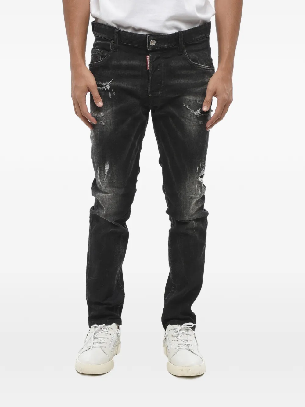 DSQUARED2 skater distressed jeans - Schwarz