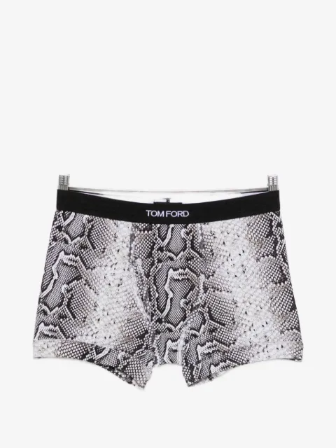 TOM FORD snake-print logo-waistband boxers
