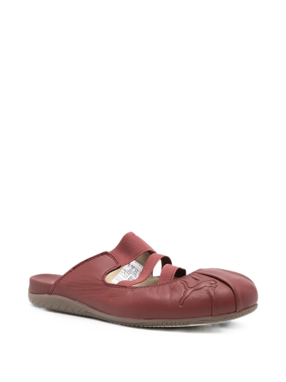 PUMA Speedcat logo-embossed leather mules Rood