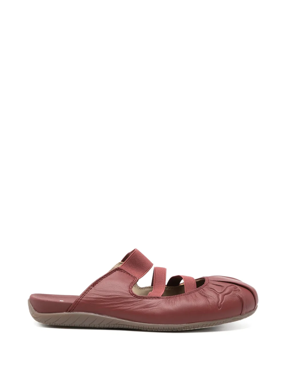 PUMA Speedcat logo-embossed leather mules - Rot