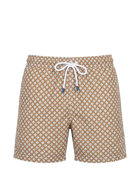 Fedeli geometric-print drawstring swim shorts