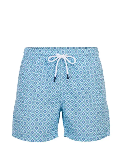 Fedeli geometric-print drawstring swim shorts