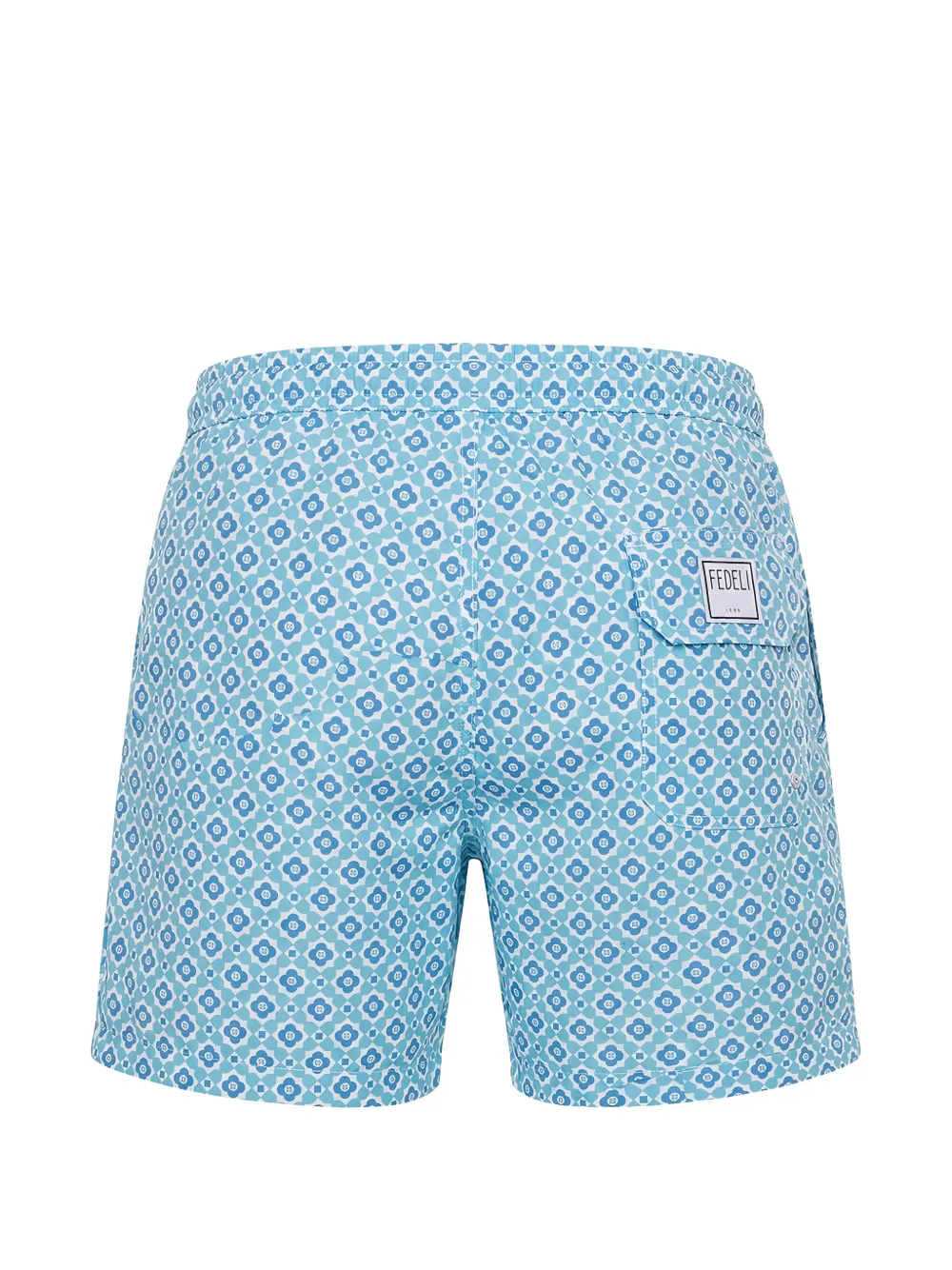 Fedeli Zwembroek met geometrische print Blauw