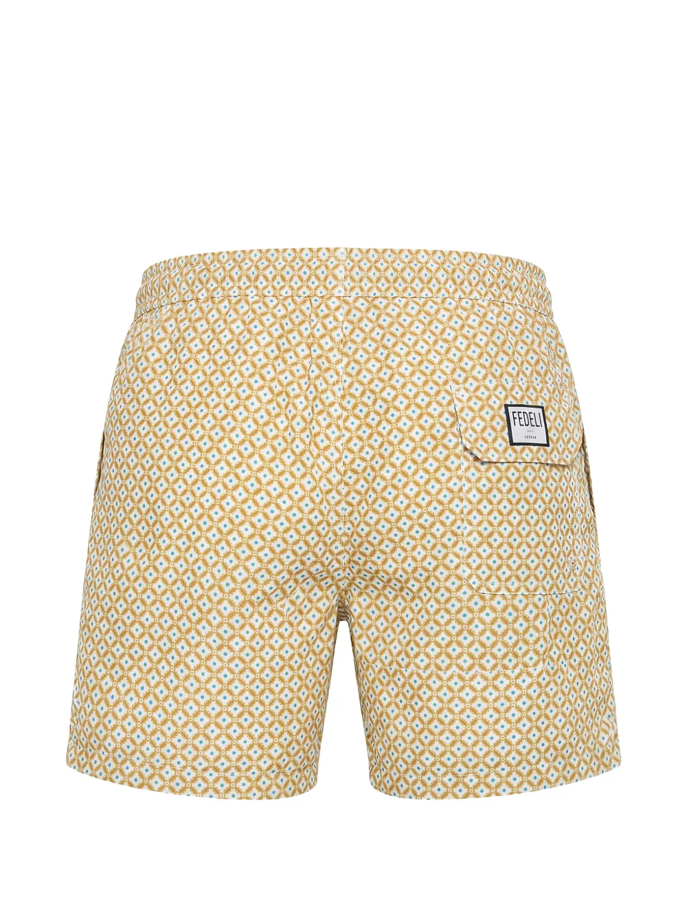 Fedeli Madeira zwembroek met geometrische print Beige