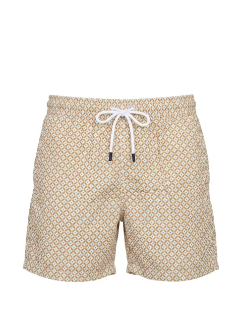 Fedeli Madeira geometric-print drawstring swim shorts