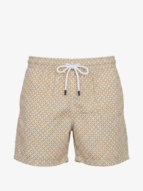 Fedeli Madeira geometric-print drawstring swim shorts