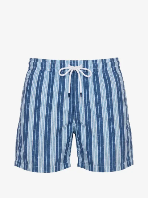 Fedeli striped-print drawstring swim shorts