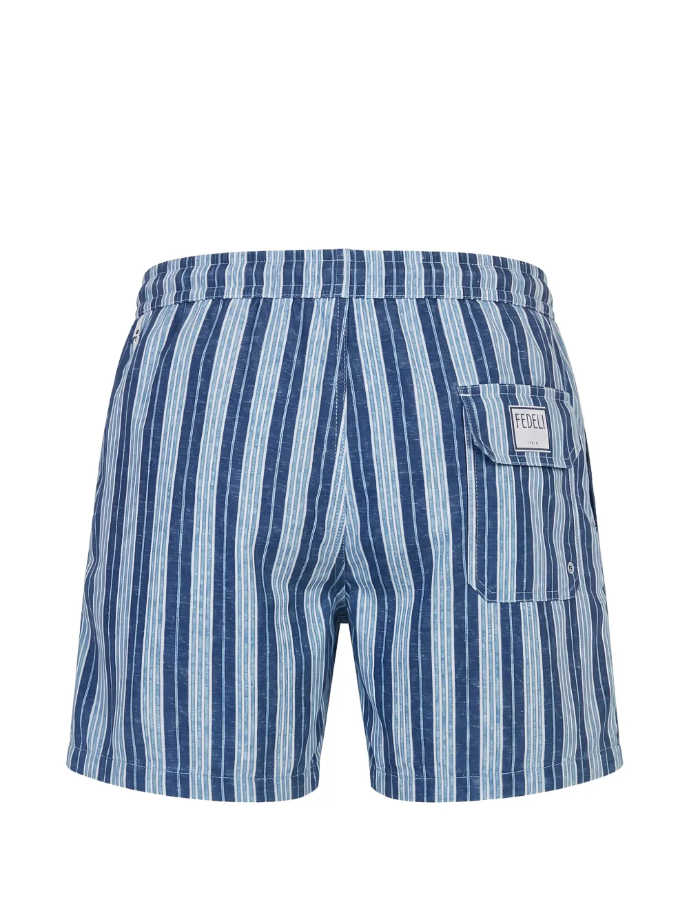 Fedeli Gestreepte zwembroek met trekkoord Blauw