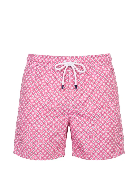 Fedeli geometric-print drawstring swim shorts