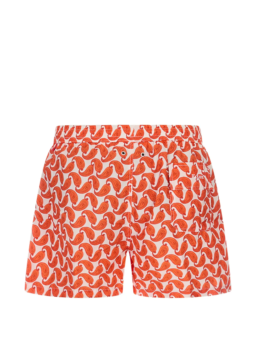 Kiton Zwembroek met paisley-print Wit