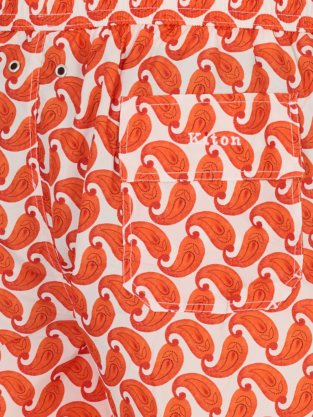 Kiton Zwembroek met paisley-print Wit