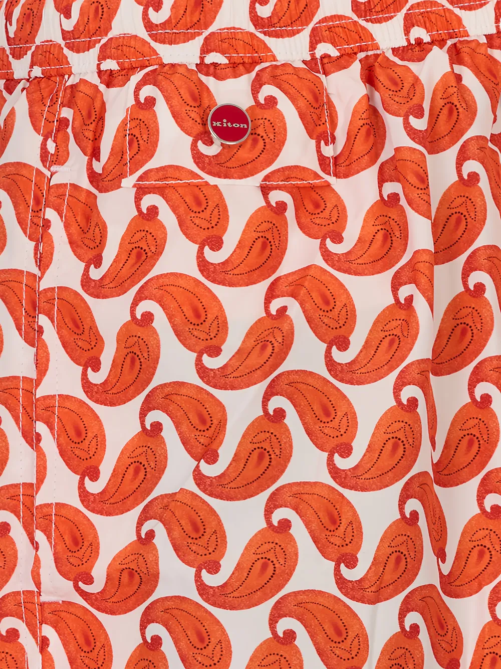 Kiton Zwembroek met paisley-print Wit