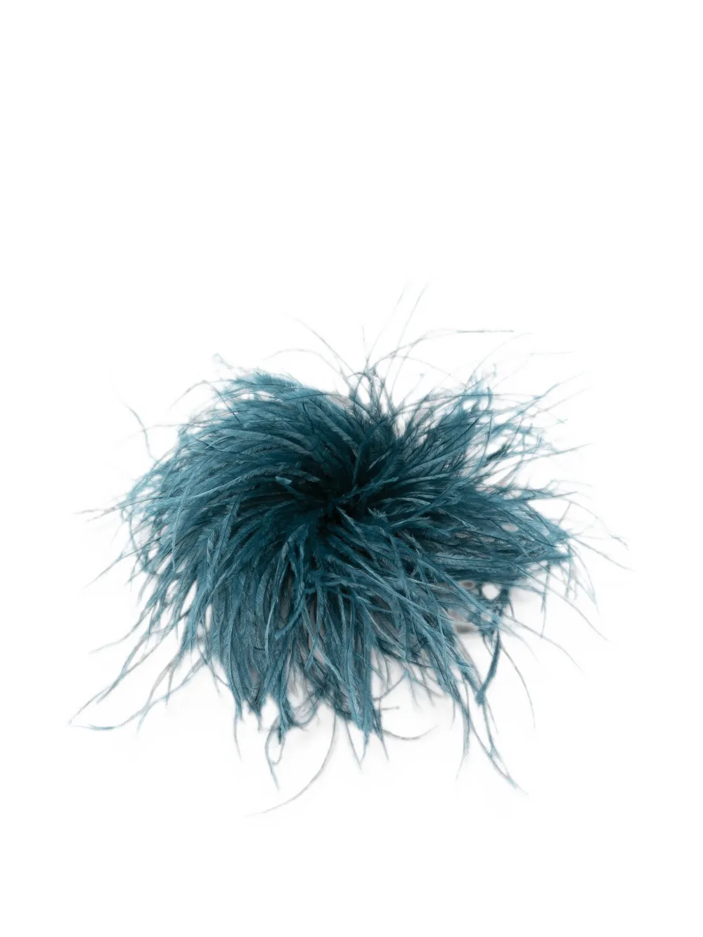 Gianluca Capannolo feather-trim brooch - Blau