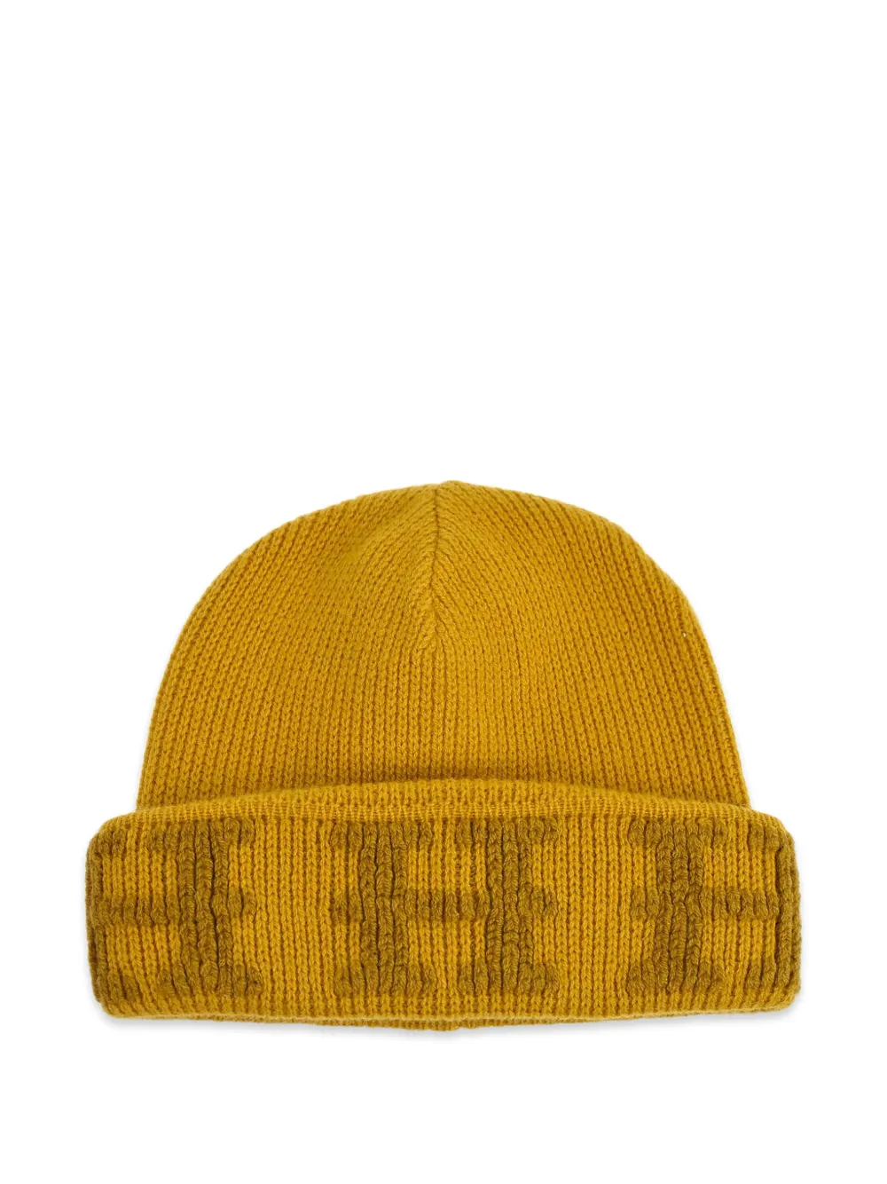 Hermès Pre-Owned 1990-2000s H-logo knit beanie hat - Gelb
