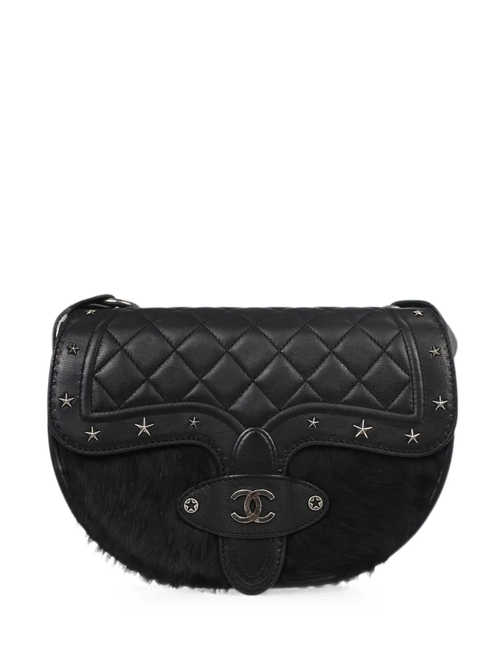 CHANEL Pre-Owned 2014 Paris-Dallas star-studded shoulder bag - Nero