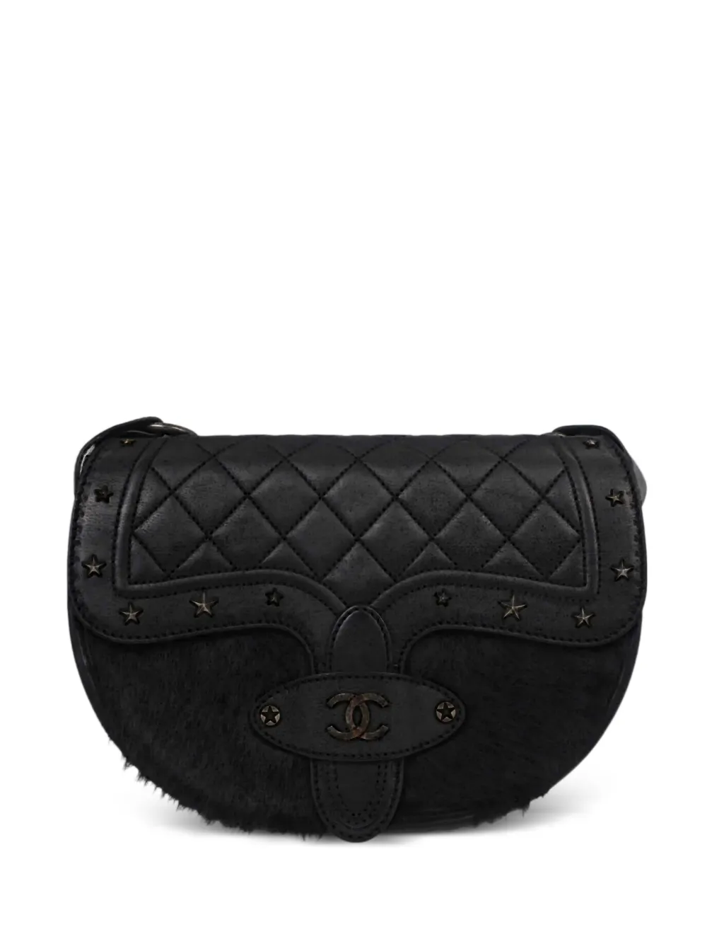 CHANEL Pre-Owned 2014 Paris-Dallas star-studded shoulder bag - Nero
