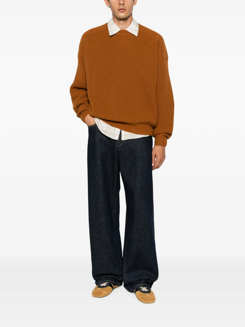 MARANT Ribgebreide trui Bruin